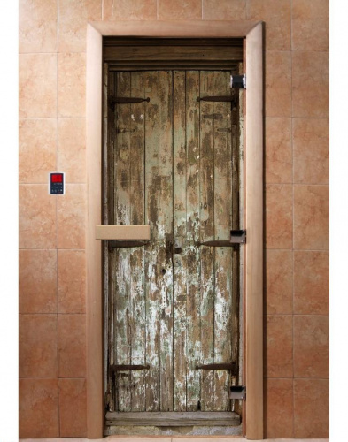 Дверь для сауны Doorwood с фотопечатью A028