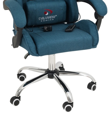 Вибромассажное кресло Calviano ASTI ULTIMATO light blue 
