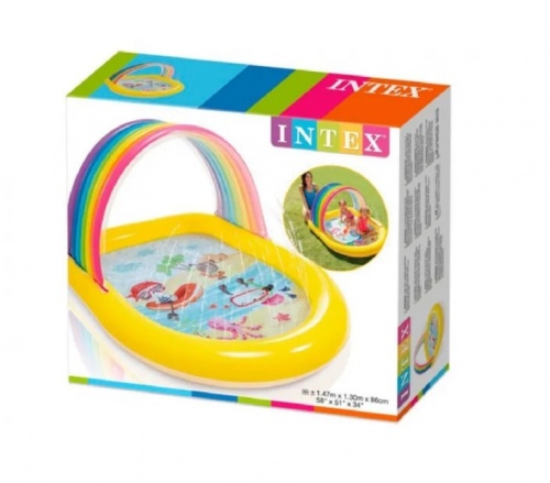 Бассейн детский надувной Радуга с фонтанчиками