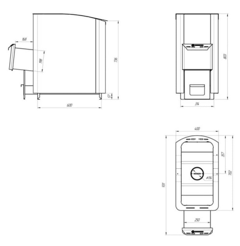 Печь для бани Термофор 26 антрацит