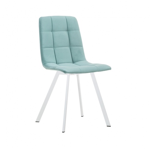 Стул Leset Скай металл белый велюр Mint 