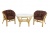 IND Комплект Багама дуэт мед подушка коричневая овальный стол 