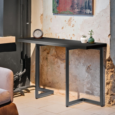 Стол-консоль Арлен 2 антрацит металл графит 