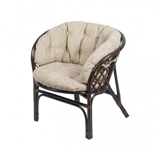 IND Комплект Багама дуэт темно-коричневый подушка бежевая овальный стол 