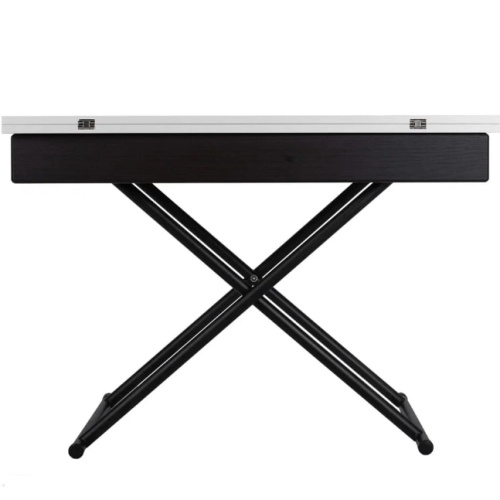 Стол трансформер Лерон белый черный 