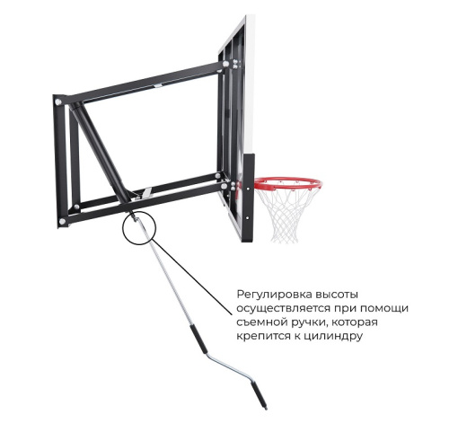 Баскетбольный щит DFC поликарбонат 3 мм 136 х 80 см