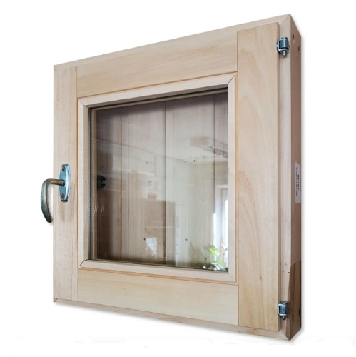 Форточка для бани Липа стеклопакет 50х50 см