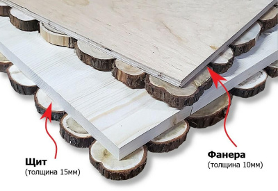 Панно из можжевельника 500х500 на фанере