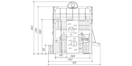 Детская площадка для дачи Савушка КУБ-3 Махагон
