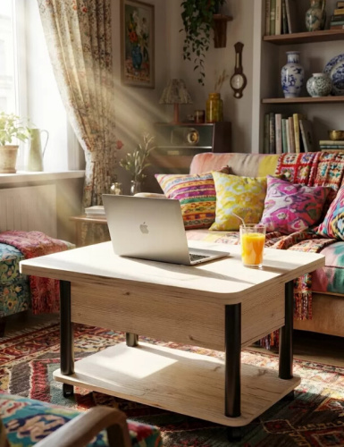 Стол-трансформер Джокер гаскон пайн светлый черный 