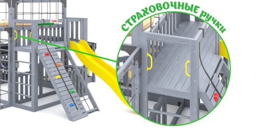 Детская площадка для дачи Савушка КУБ-5 Серый