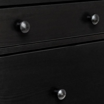 Комод Leset Мира 06 черный ручки черные 