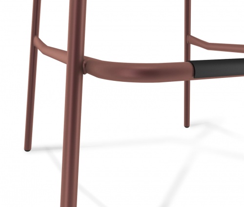Стул барный Sheffilton SHT-ST31/S29 красный RAL3020 медный металлик 