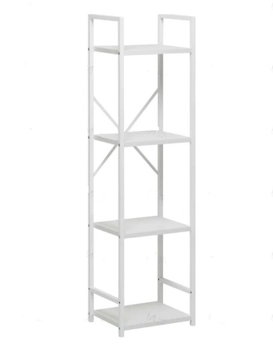 Стеллаж Leset Стилвуд 14 узкий 4 полки белый 