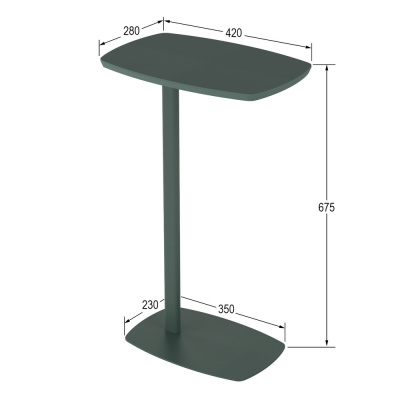 Стол придиванный Дей зеленый 