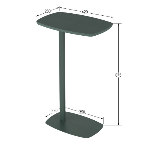 Стол придиванный Дей зеленый 