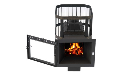 Банная печь Сибирь-24 панорама сетка