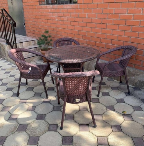 Комплект мебели Deco 4 с круглым столом D90 шоколад