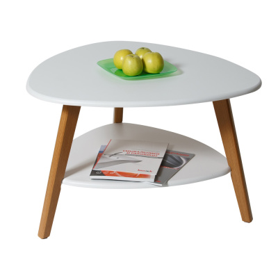 Стол журнальный Бруклин белый дуб светлый 