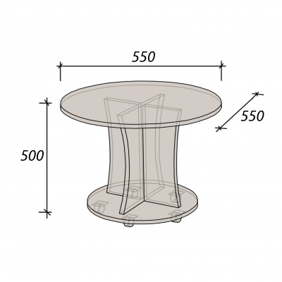 Стол журнальный Авеню СН-126.06 винтерберг 