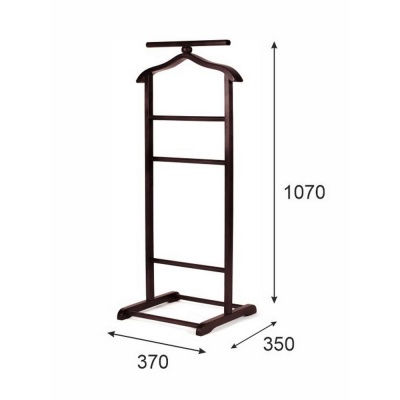 Вешалка костюмная В 6Н махагон 