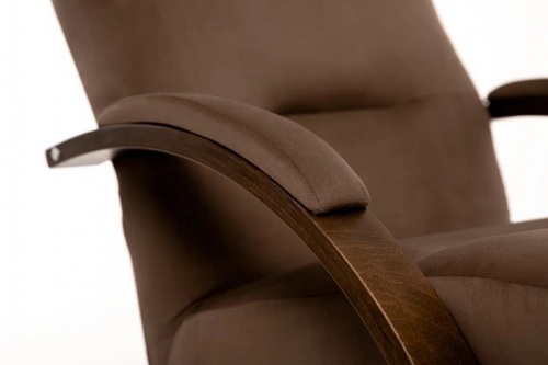 Кресло-качалка Leset Милано орех текстура Velur V23