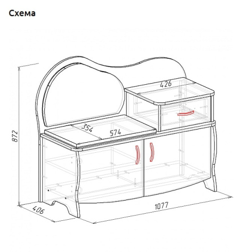 Скамья ВА-012.6 правое 