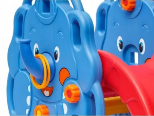 Горка пластиковая с качелями Perfetto Sport Слоник PS-030