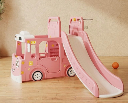 Горка-комплекс Sundays Автобус WJ-A10038 розовый