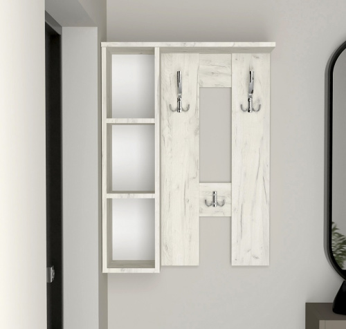 Вешалка настенная Артём-Мебель СН-100.44 дуб крафт белый 