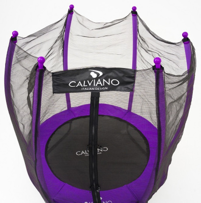 Батут с защитной сеткой Calviano 140 см 4,5ft OUTSIDE master purple