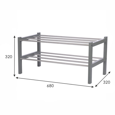 Обувница Атлас серый 