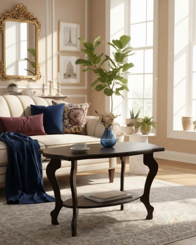 Стол журнальный Берже 1 темно-коричневый 