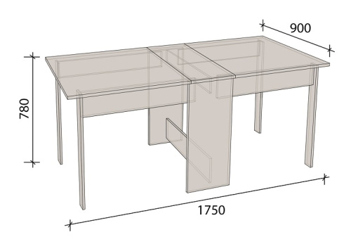 Стол книга СН-115.03 дуб экспрессив бронзовый 