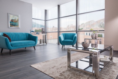 Стол журнальный SIGNAL FOSSIL B серебряный 