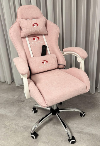 Вибромассажное кресло Calviano ASTI ULTIMATO pink fabric 