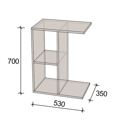 Стол приставной Синай СН-123.03 дуб крафт табачный 