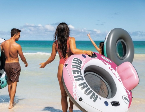 Надувной круг-кресло Intex 56824 135см Pink River Run