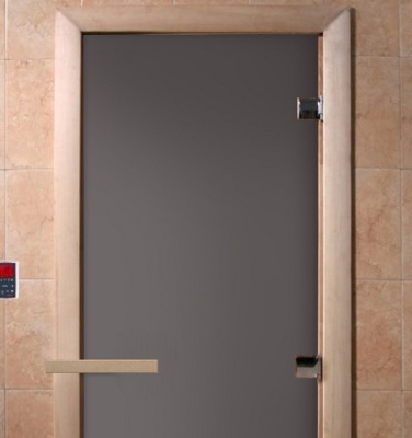 Дверь для бани Затмение графит матовая 180х70