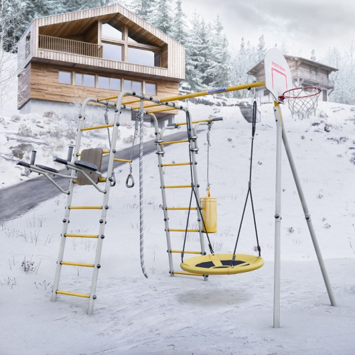 Дачный комплекс Fitness гнездо качели Romana 103.20.05 серый жёлтый 