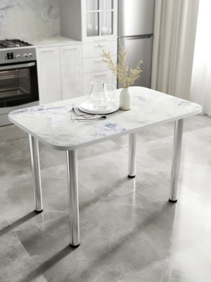 Стол обеденный СН-105.01 оникс голубой 