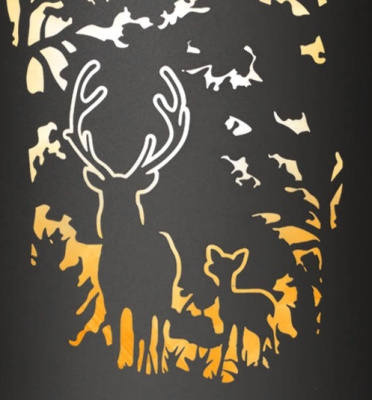Абажур BLACK (AISI 430) тип 4 Олени в лесу