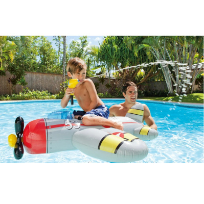 Надувная игрушка для плавания Intex Самолет / 57537NP серый