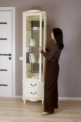 Шкаф-витрина Джульетта Л дуб шампань 