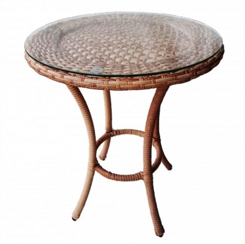 Стол садовый кофейный круглый DECO D60 светлый