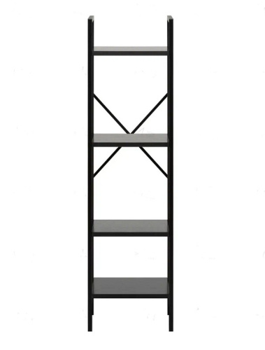 Стеллаж Leset Стилвуд 14 узкий 4 полки черный 