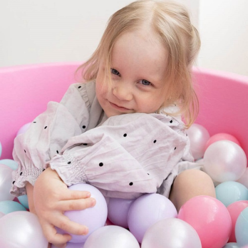 Сухой бассейн Romana Easy ДМФ-МК-02.53.03 розовый с розовыми шариками