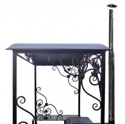 Мангал-беседка Шашлычный дворик с печью Разборная