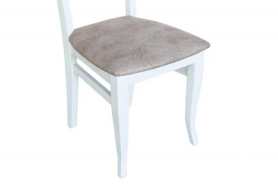 Стул МДК-93 Эмаль белая Микровелюр бежевый 