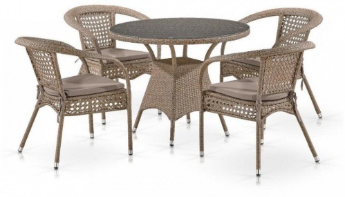 Комплект мебели Лион-1B T220CT Y32-W56 Light brown 4Pcs